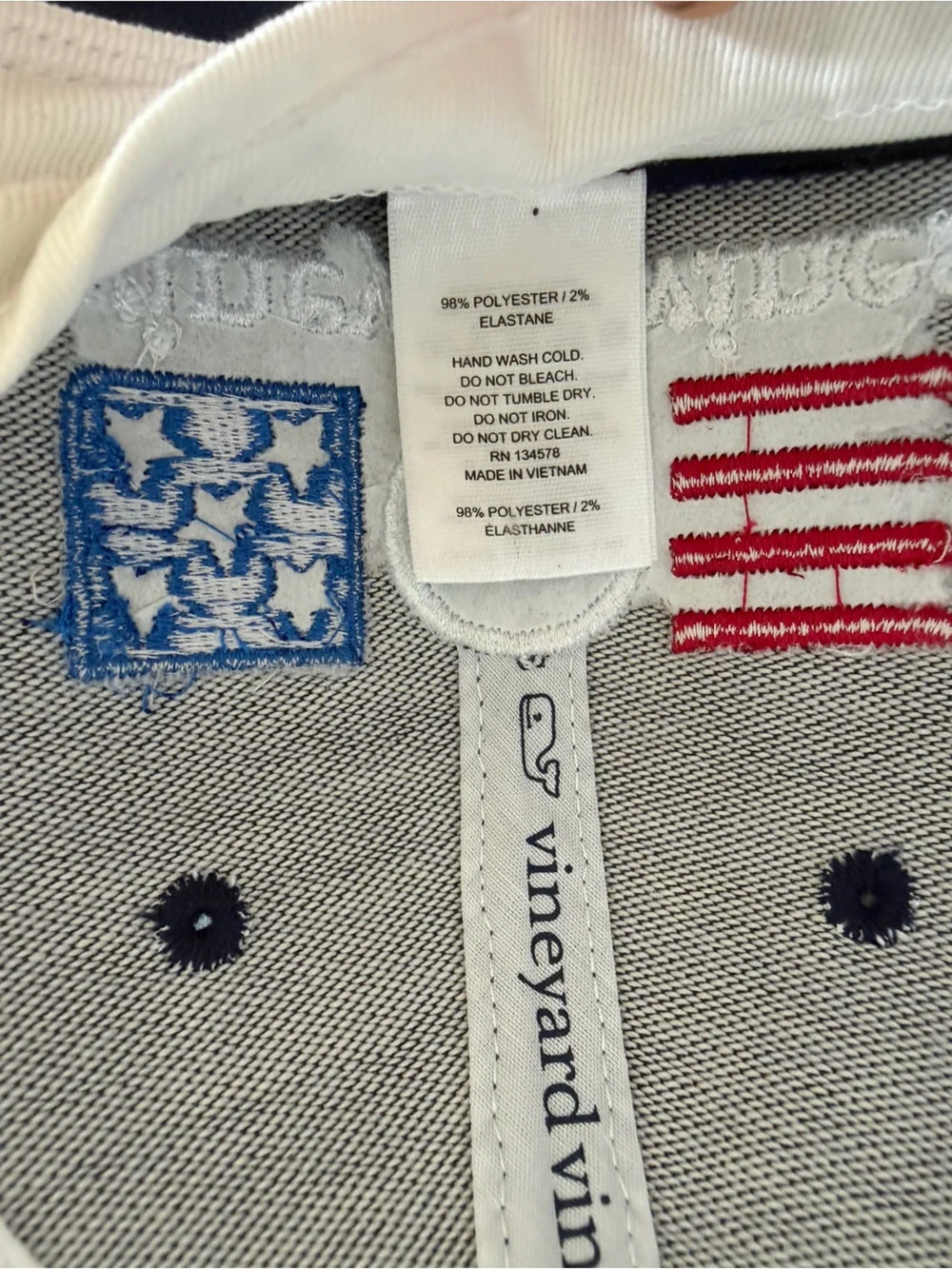 Vineyard Vines Youth American Flag Mesh Trucker Snapback Hat NWOT